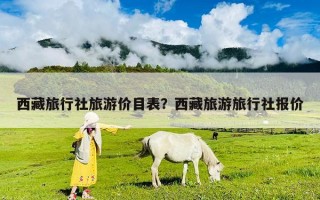 西藏旅行社旅游價目表？西藏旅游旅行社報價