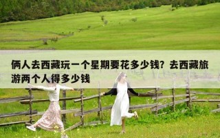 倆人去西藏玩一個星期要花多少錢？去西藏旅游兩個人得多少錢