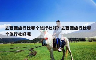 去西藏旅行找哪個旅行社好？去西藏旅行找哪個旅行社好呢