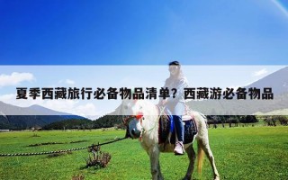 夏季西藏旅行必備物品清單？西藏游必備物品