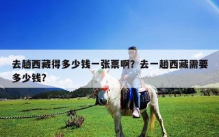 去趟西藏得多少錢一張票啊？去一趟西藏需要多少錢?
