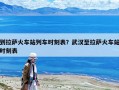 到拉薩火車站列車時刻表？武漢至拉薩火車站時刻表