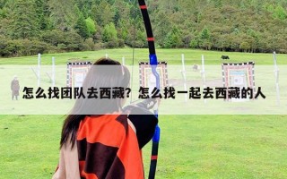 怎么找團隊去西藏？怎么找一起去西藏的人