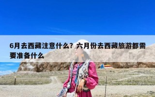 6月去西藏注意什么？六月份去西藏旅游都需要準備什么