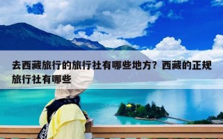 去西藏旅行的旅行社有哪些地方？西藏的正規旅行社有哪些